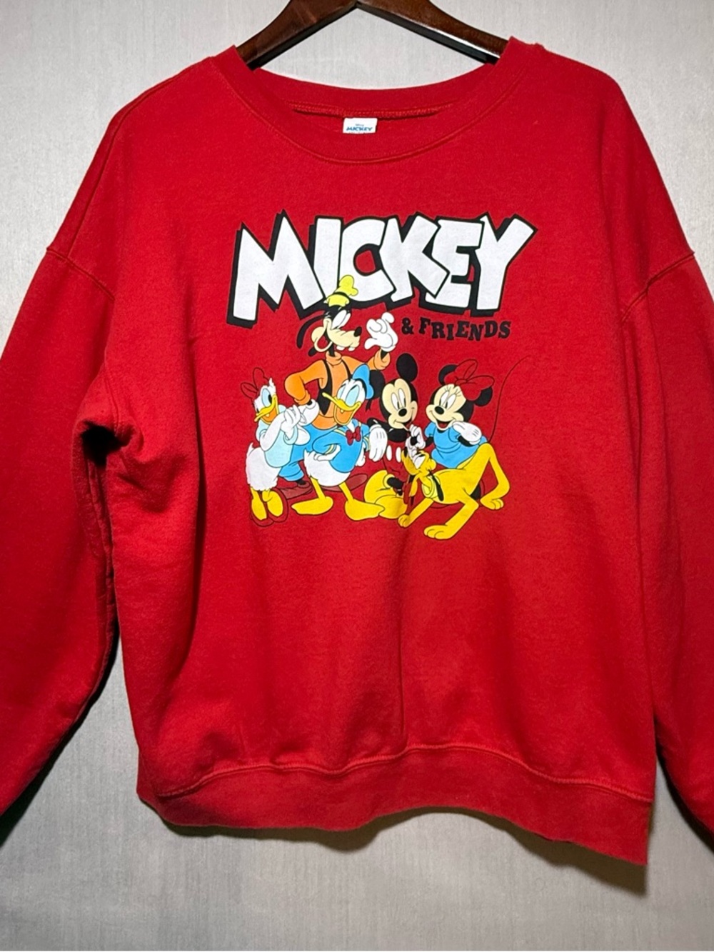 Mickey & Friends Red Crewneck Sweatshirt XXL